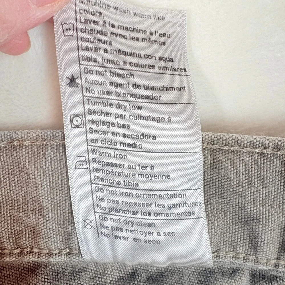 Carhartt Pants Men Sz 38x34‎ B159-MUS Mushroom Tan Canvas Carpenter Work Loose